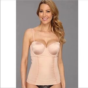 Spanx BOOSTIE-YAY Cami Underwire Bustier Bra Shaper Rose Gold S/M 36A/34B
